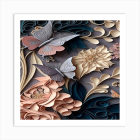 3d Paper Art Art Print