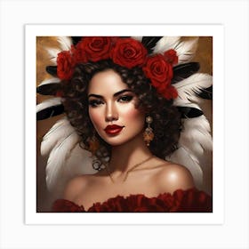 Mexican Beauty Portrait 21 Art Print