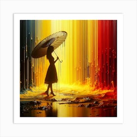 Woman With Umbrella 1 Art Print