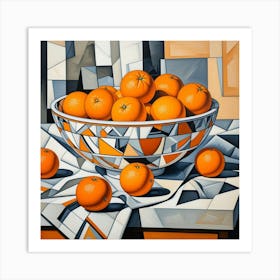 Oranges in a Bowl Art Print