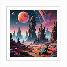 Alien Landscape Art Print