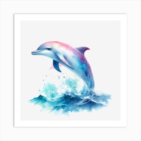 Dolphin Jumping Art Print