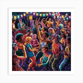 A Vibrant And Lively Illustration Of A Dance Party Vnivajzvtk65gashh8unpa H8xouh0hqyur4fmx Lp2tq (1) Art Print