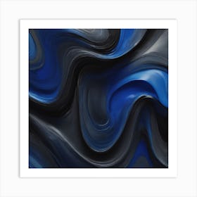 BB Borsa Abstract Blue SAHARA Art Print