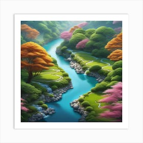 Japanese Landscape 2 Art Print