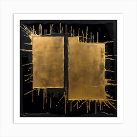 Black And Gold Painting Art Print