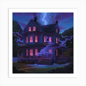 House On Fire Art Print