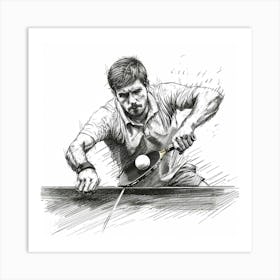 Snooker Player Art Print