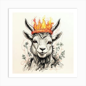 Goat King Art Print