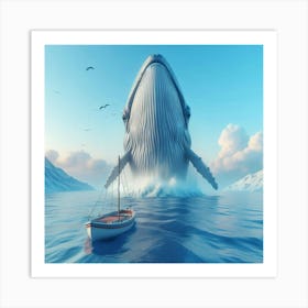 Whale And Boat Art Print