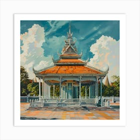 Gazebo In Cambodia Art Print