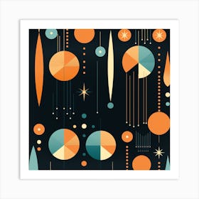 Retro Abstract Painting Art Print