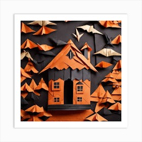 Origami House Art Print