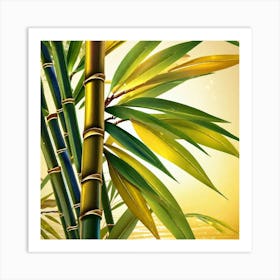 Bamboo Wallpaper Art Print
