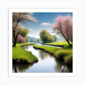 Cherry Blossoms In Spring Art Print