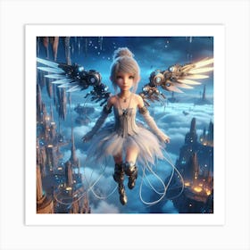 Fairy Girl With Wings Art Print