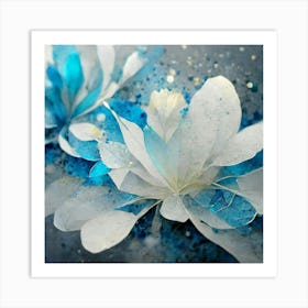 Blue Flowers Art Print