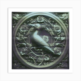 Bird In A Circle Metal Wall Art Uk Art Print