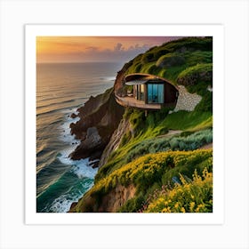 House On The Cliff Art Print