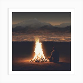 Fire on the mountain  Art Print