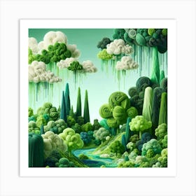 'Green Forest' Art Print