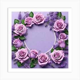 Purple Roses 45 Art Print