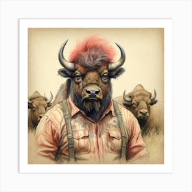 Bison 10 Art Print