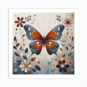 Decorative Art Butterfly VI Art Print