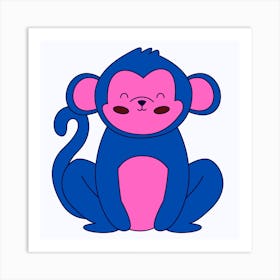 Cartoon Monkey art design 2 Art Print