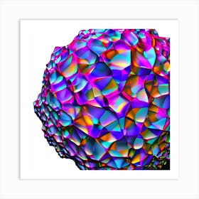 3d Rendering Of A Colorful Ball Art Print