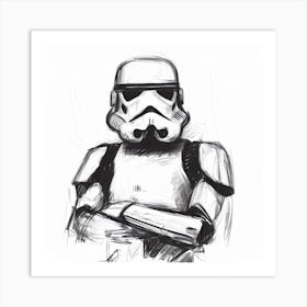 Stormtrooper Sketch Art Print