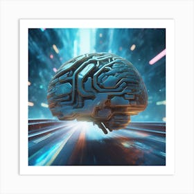 Futuristic Brain 31 Art Print