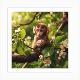 Monkey In The Tree 1 Art Print