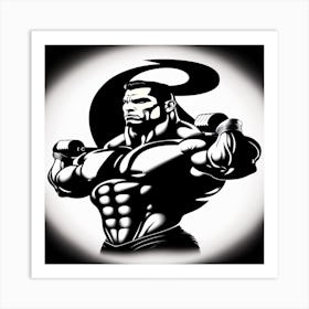 Sexy Bodybuilder Art Print