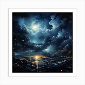 Ocean At Night Art Print