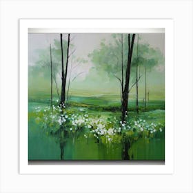 Default Original Landscape Plants Oil Painting Art Print