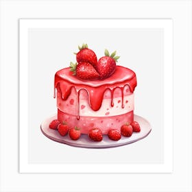 Strawberry Cake 12 Art Print