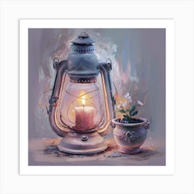 Candlelit Lantern 3 Art Print