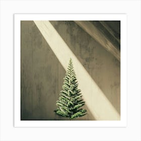 Christmas Tree In A Room Art Print