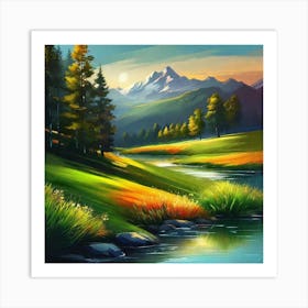 Landscape Painting 219 Art Print