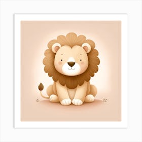 Cute Lion Art Print