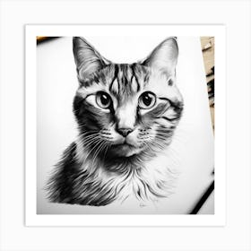 Portrait Of A Cat 1 Art Print