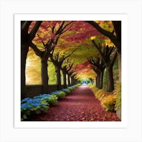 Autumn Leaves In The Park Art Print