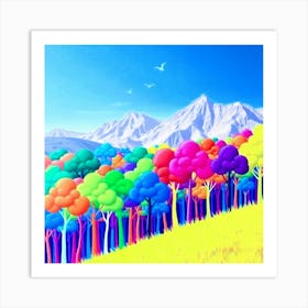 Colorful Trees 2 Art Print