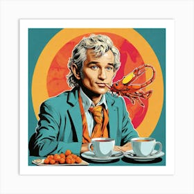 Man With A Lobster 1 Art Print