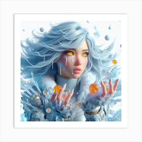 Ice Girl 2 Art Print