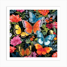 Butterfly Garden Art Print