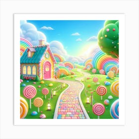 Lollipop House Art Print