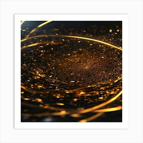 Abstract Golden Light Art Print