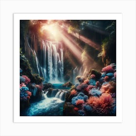 Waterfall In The Sea 1 Art Print